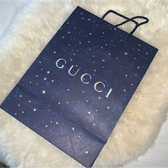 NEW! GUCCI Shopping Bag, Navy with Stars & Constellations, GORGEOUS! - Picture 11 of 15